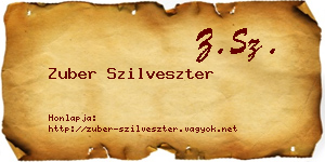 Zuber Szilveszter névjegykártya