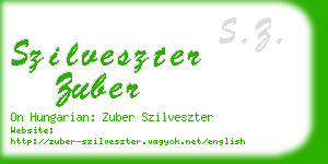 szilveszter zuber business card